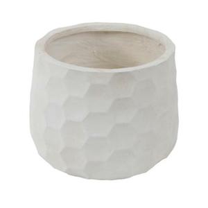 lot 3623 image: White Ornate Planter Round