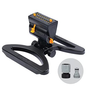 lot 58431 image: Melnor Mini Oscillator Sprinkler Bundle, Black and Yellow