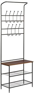 lot 58435 image: Honey-Can-Do Entryway Storage Valet, Black  (25.75 L x 12.25 W x 70.25 H)