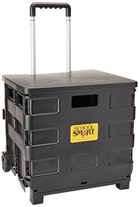 lot 58447 image: School Smart Letter Size Folding File Cart with Handle  (11 x 11 x 12-78 Inches)