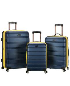lot 58450 image: Rockland Melbourne Hard Sided Luggage Set (3pcs)  (Retails $137)
