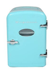 lot 58465 image: Frigidaire Portable Mini Fridge-Retro Extra Large 9-Can Travel Compact Refrigerator, Blue