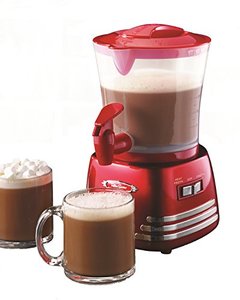lot 58470 image: Nostalgia Retro Hot Chocolate, Milk Frother, Cappuccino, Latte Maker and Dispenser  (32oz) (Untested) (SOLD AS IS)