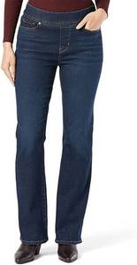 lot 58476 image: Signature by Levi Strauss & Co. Gold Label Womens Totally Shaping Pull-On Bootcut Jeans (Size 28m w39 l30)