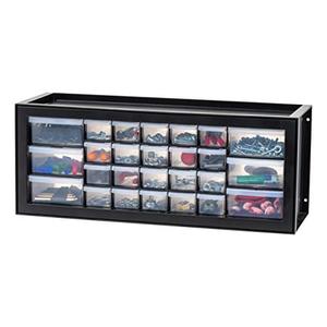 lot 59482 image: IRIS USA 26 Drawer Plastic Storage Cabinet, Black