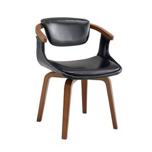 lot 59494 image: Art Leon Faux Leather Swivel Accent Chairs, Black