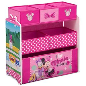 lot 59501 image: Disney Minnie Mouse 6 Bin Design and Store Toy Organizer by Delta Children