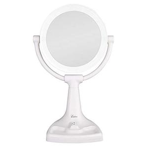 lot 60967 image: Zadro Products Zadro Max Bright Sunlight Dual-Sided 10x1x Magnification Fluorescent Vanity Makeup Mirror, Bright White