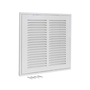 lot 60968 image: EZ-FLO Steel Sidewall and Ceiling Return Air Filter Grille, White  (14 x 14)