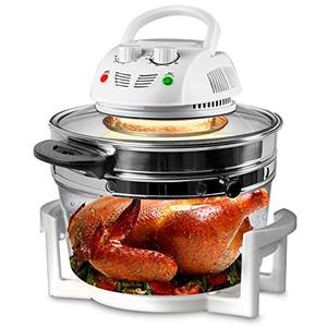 lot 61462 image: Nutrichef Infrared Convection Countertop Air Fryer, White  (13qt)