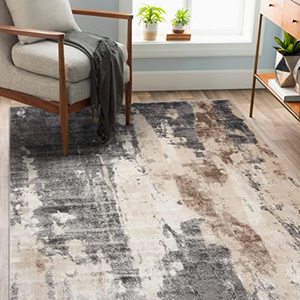 lot 61472 image: Luxe Weavers Rugs Euston Modern Area Rugs with Abstract Pattern, Gray  (2 x 3)