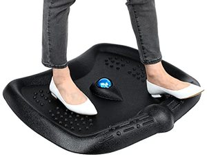 lot 61496 image: RUMIA Standing Anti Fatigue Desk Mat with Foot Massage Roller Ball, Black