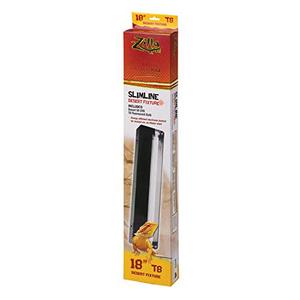 lot 61503 image: Zilla Reptile T8 Slimline Desert Pet Habitat Light Fixture with 15 Watt Fluorescent Bulb   (18)