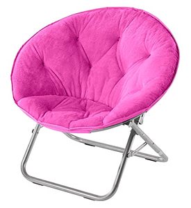 lot 61508 image: Urban Shop Faux Fur Saucer Chair, Pink