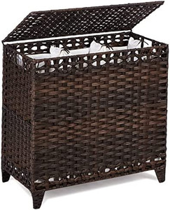 lot 61876 image: Hermina Laundry Hamper, Brown