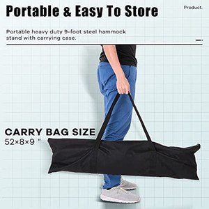 lot 61906 image: Heavy Duty 2 Person Hammock Stand  (114In x 48In x 45In)