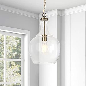lot 62309 image: Verona Pendant with Glass Shade, Brass and Clear  (11)