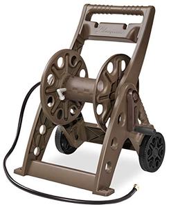 lot 62341 image: Liberty Garden Products Two Wheel Plastic Hose Cart, Bronze (Assembly required)