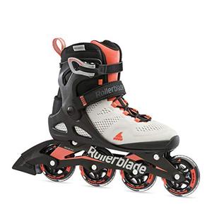 lot 62712 image: Rollerblade Macroblade Womens Adult Fitness Inline Skate, Grey and Coral