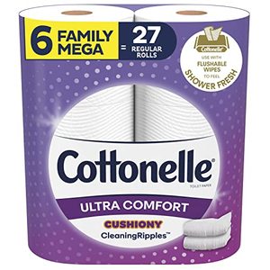 lot 62721 image: Cottonelle Ultra Comfort Toilet Paper  (6 Rolls)