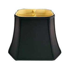 lot 62726 image: Royal Designs Rectangle Cut Corner Lamp Shade, Black