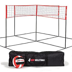 lot 62727 image: EastPoint Sports 4 Way Volleyball Set, White