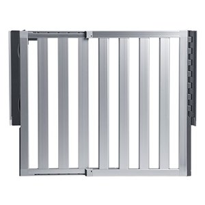 lot 62757 image: Munchkin Loft Hardware Mounted Baby Gate, Silver Aluminum  (40)