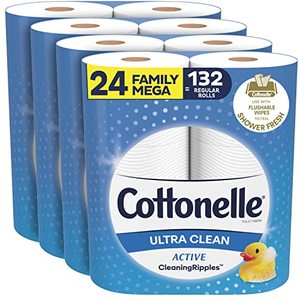 lot 62774 image: Cottonelle Ultra Clean Toilet Paper (24 Rolls)  (4 Pack)