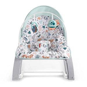 lot 62787 image: Fisher Price Deluxe Infant to Toddler Rocker Seat, Pacific Pebble