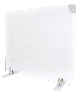 lot 58428 image: Acrylic Portable Sneeze Guard Shield, Clear