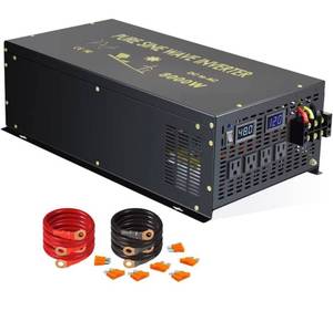 lot 77 image: $$ WZRELB 8000W 48V AC to 120V DC Pure Sine Wave Solar Power Inverter - RV, Camping, Solar System, Retail $1499