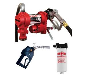 lot 41840 image: $$ Fill-Rite FR610H 115V 15 GPM Fuel Transfer Pump wHose & Manual Nozzle for Gasoline, Diesel, Kerosene, Ethanol or Methanol Blend & Biodiesel up to B20, Retail $550