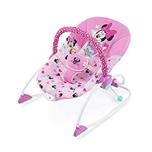 lot 41864 image: Bright Starts Disney Baby Minnie Mouse Stars and Smiles Infant To Toddler Rocker - Pink