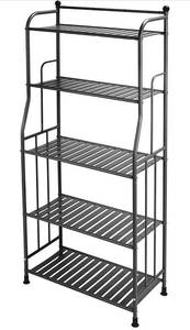 lot 41870 image: 5 Tier Storage Rack, Metal Organizer Wire Shelving Unit Standing Storage Shelves Units for Kitchen Pantry Closet Kitchen Laundry Bathroom, 21.7 x 11.0 x 52.4in (Black)