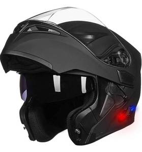 lot 41878 image: $$ ILM Bluetooth Motorcycle Helmet Modular Flip up Full Face Dual Visor 6 Riders Group Intercom Mp3 FM Radio DOT Model 902BT PRO(Matte Black, Large), Retail $249