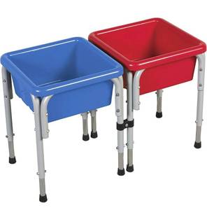 lot 41883 image: ECR4Kids-ELR-12401 Sand and Water Adjustable Activity Play Table Center w Lids, Small Table GREENGUARD GOLD Certified, Sand & Water Sensory Table, Sensory Tubs, Special Needs Toys, Sensory Bins