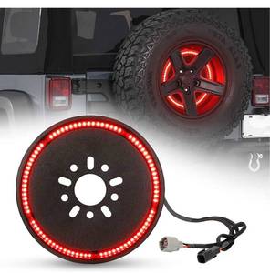 lot 41885 image: SUPAREE (Plug and Play) Spare Tire Brake Light Wheel Light 3rd Third Brake Light for Wrangler 2007-2017 JK JKU YJ TJ,Red Light