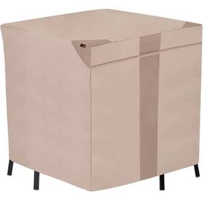 lot 58819 image: Modern Leisure 2915 Monterey Patio Chairs, bar Height Table, Outdoor Cover (66 L x 64 D x 34 H) Water-Resistant, KhakiFossil