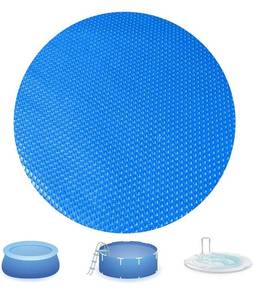 lot 58827 image: Evoio Solar Pool Covers for 10 ft Diameter Round  Rectangle Swimming Pool, In-Ground and Above-Ground Pool Solar Covers, Upgraded Solar Pool Hot Tub Blanket Covers (10 Foot)