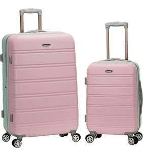 lot 58843 image: Rockland Melbourne Hardside Expandable Spinner Wheel Luggage, Mint, 2-Piece Set (2028)