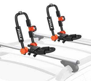 lot 58844 image: Adjustable Folding Kayak Rack, Kayak Roof Rack J Style 2 Tie Down Straps, Universal Rooftop Roof Rack for Kayak Canoe Boat Surf Ski Mounted on Car SUV Transom Truck