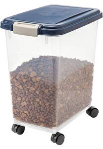 lot 58859 image: IRIS USA Airtight Pet Food Storage Container for Dog, Cat, Bird, and Other Pet Food Storage Bin, BPA Free