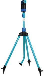lot 58863 image: Aqua Joe AJ-6PSTB-MAX HD Sprinkler & Mister W Metal Tripod Base, 6 Patterns, 4100 Sq. Ft. Coverage