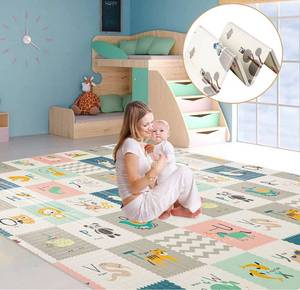 lot 58868 image: Sensory & Learning Baby Play Mat��Extra Large Baby Crawling mat,Waterproof & Foldable,Reversable Baby Floor Mat (Letter)