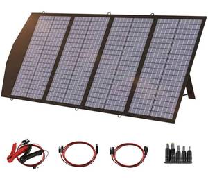 lot 58870 image: $$ ALLPOWERS 140W Portable Solar Panel Charger for Laptop Cellphone, Waterproof IP65 Foldable Solar Panel with MC- 4, DC, and USB Output, for Solar Generator, Power Bank, 12V Car Battery - Retail $210
