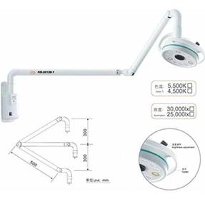 lot 69434 image: $$ Doc.Royal 180 Rotation 36W Wall Hanging LED Surgical Exam Shadowless Lamp Cold Light