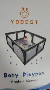 lot 69437 image: YOBEST Baby Playpen