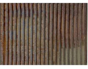 lot 73044 image: Dakota Tin Corrugated Barn Tin Wainscoting 24x36 Inches 5 Pieces