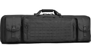 lot 73045 image: WINCENTPRO Double Long Rifle Gun Case Bag Soft Padded Tactical Pistol Tactical Pistol Backpack Rifle Soft Firearm Transportation Carbine Case - Lockable Zipper, Length 46