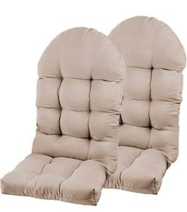 lot 73050 image: PNP HWJIAJU Adirondack Chair Cushion, Rocking Chair Cushion 44x19x4 inch, High Back Patio Chair Cushion of Upper and Lower with Ties, Sunscreen and Fade-Resistant (Beige, 4)